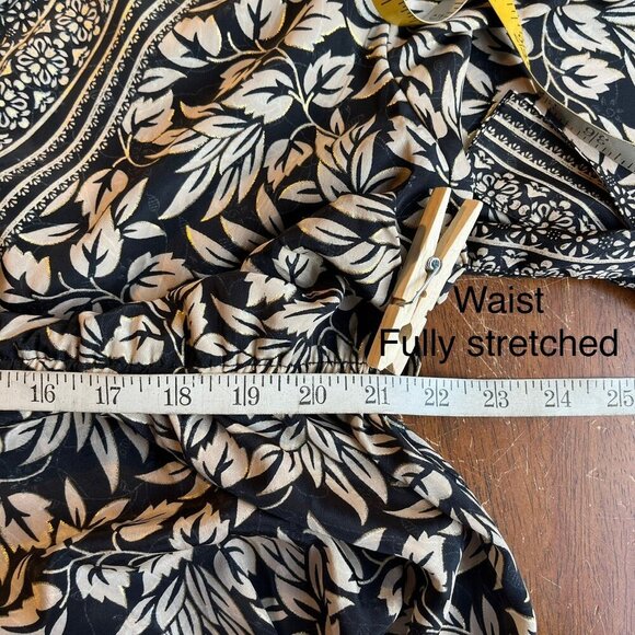 Natura Tiered Maxi Dress Womens L Botanical Minimalist Bohemian Flutter Boho - Picture 12 of 13